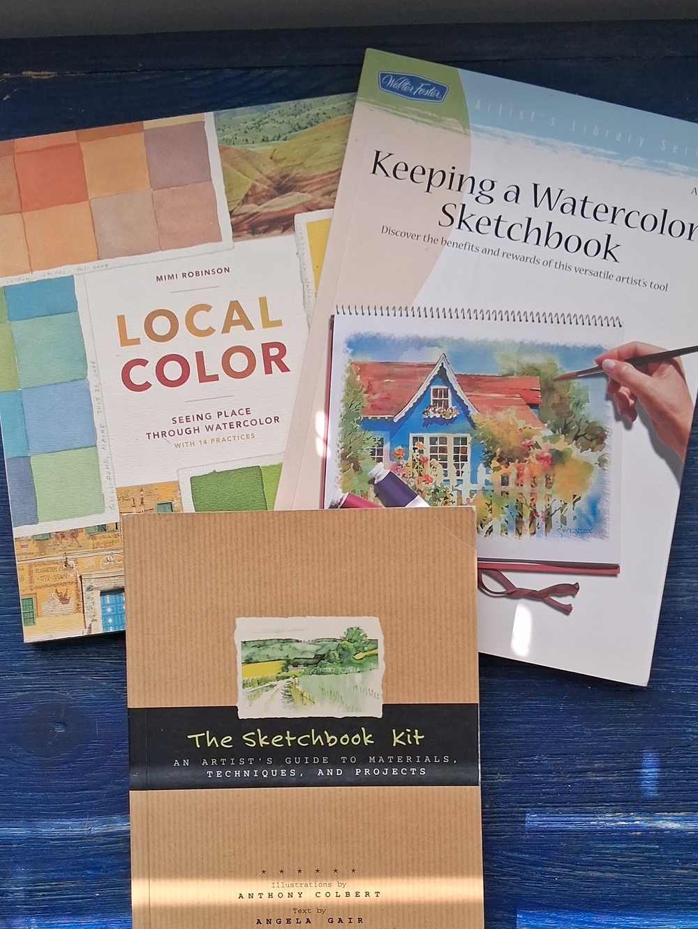 Watercolor Sketchbook & Local Color Book Bundle - 3 Books Like New!